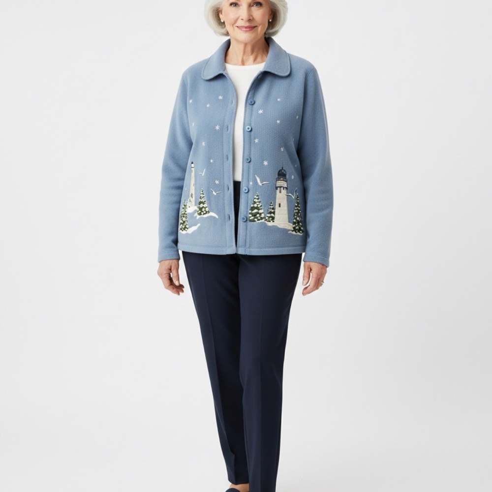 Croft & Barrow Fleece Jacket Size M Ships next day .